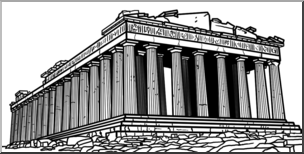 Clip Art: Parthenon B&W