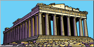 Clip Art: Parthenon Color