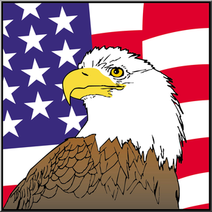 Clip Art: Patriotic Eagle Color