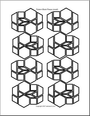 Small (b/w) Pattern Blocks
