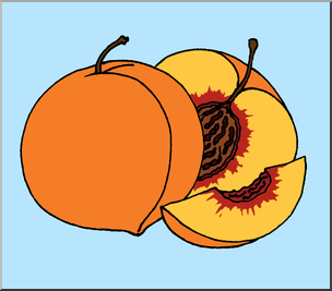 Clip Art: Fruit: Realistic Peaches Color 2