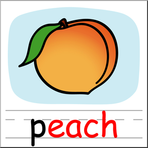 Clip Art: Basic Words: -each Phonics: Peach Color