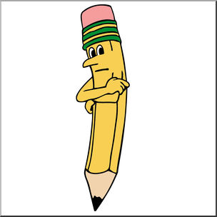 Clip Art: Cartoon Cool Pencil Color