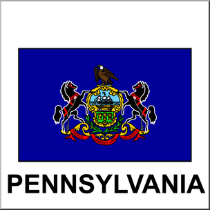 Clip Art: Flags: Pennsylvania Color