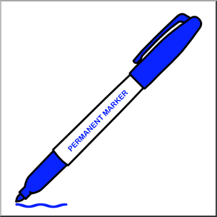 Clip Art: Permanent Marker Blue Color
