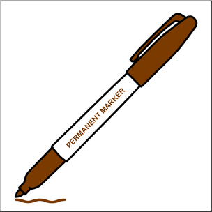 Clip Art: Permanent Marker Brown Color