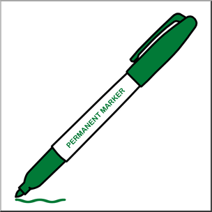 Clip Art: Permanent Marker Green Color