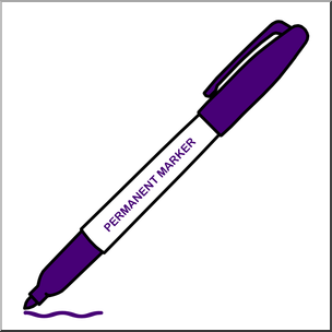 Clip Art: Permanent Marker Purple Color