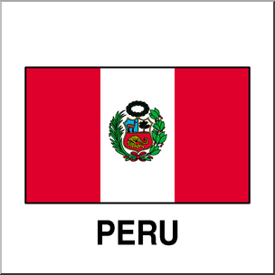 Clip Art: Flags: Peru Color