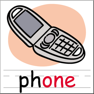 Clip Art: Basic Words: -one Phonics: Phone Color