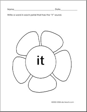 “it” words (flower theme) Phonics