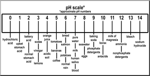 Clip Art: pH Scale B&W