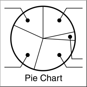 Clip Art: Graphing: Pie Chart B&W