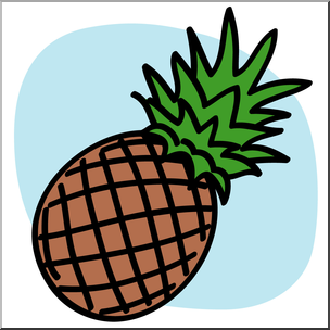 Clip Art: Fruit: Pineapple Color