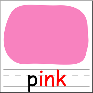 Clip Art: Basic Words: -ink Phonics: Pink Color