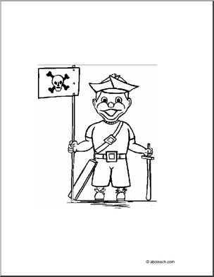 Coloring Page: Halloween – Pirate