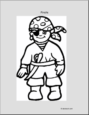 Coloring Page: Pirate