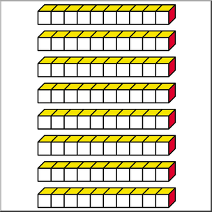 Clip Art: Place Value Blocks 2 Color