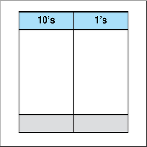 Clip Art: Place Value Chart: Tens 2 Color 1