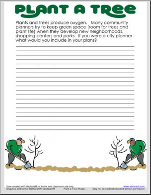 Shapebook: Plant a Tree (elem/upper elem)