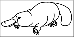 Clip Art: Platypus B&W