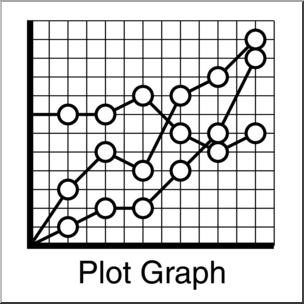 Clip Art: Graphing: Plot Graph B&W