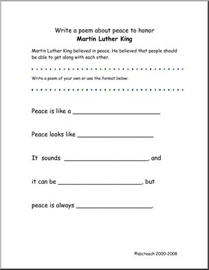 Poetry Prompt: Martin Luther King, Jr. (elem)