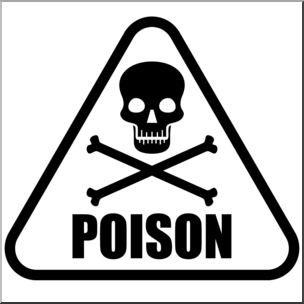 Clip Art: Poison Symbol 1 B&W