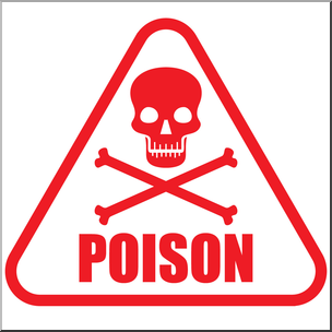 Clip Art: Poison Symbol 1 Color 3