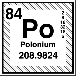 Clip Art: Elements: Polonium B&W