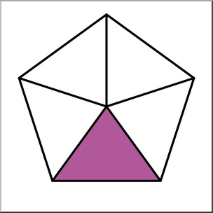 Clip Art: Polygon 05 1/5 Color