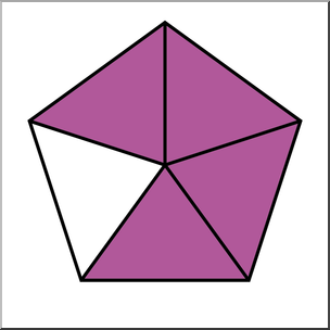 Clip Art: Polygon 05 4/5 Color