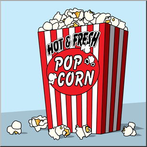 Clip Art: Popcorn 1 Color