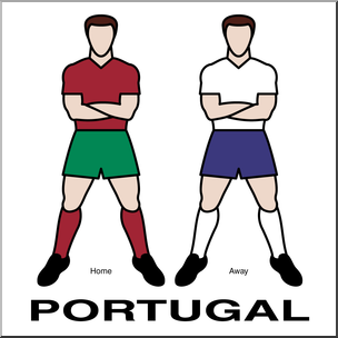 Clip Art: Men’s Uniforms: Portugal Color