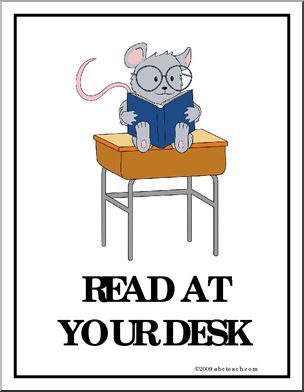 Behavior Poster: “Read at Your Desk” (mouse)