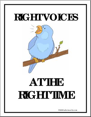 Behavior Poster: “Right Voices at the Right Time” (bluebird)