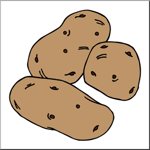 Clip Art: Potatoes Color