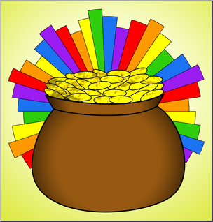 Clip Art: Pot of Gold 2 Color 1