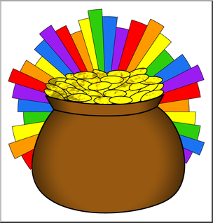 Clip Art: Pot of Gold 2 Color 2