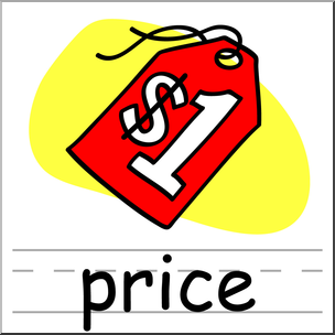 Clip Art: Basic Words: Price Color Labeled