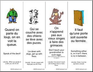 French: Bookmarks – proverbs 1