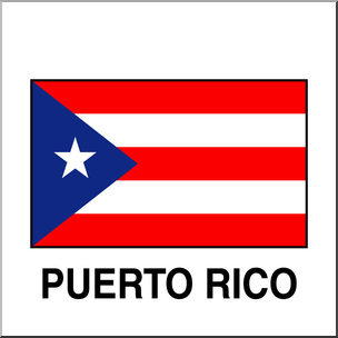 Clip Art: Flags: Puerto Rico COlor