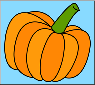 Clip Art: Pumpkin 3 Color