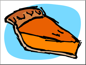 Clip Art: Pie: Pumpkin 2 Color