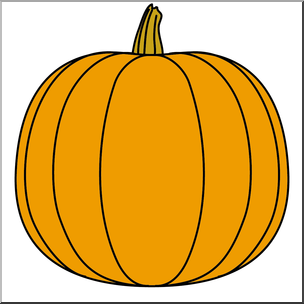 Clip Art: Pumpkin 1 Color