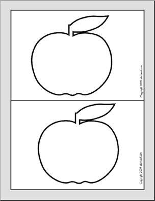Punch Pin Card: Apple – 2 per page (Montessori/preschool)
