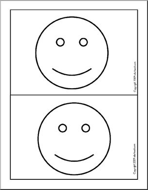 Punch Pin Card: Happy Face – 2 per page (Montessori/preschool)
