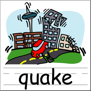 Clip Art: Basic Words: Quake Color (poser)