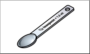 Clip Art: Measuring Spoons: Quarter Teaspoon Color