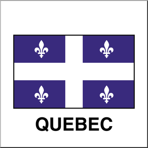 Clip Art: Flags: Quebec Color